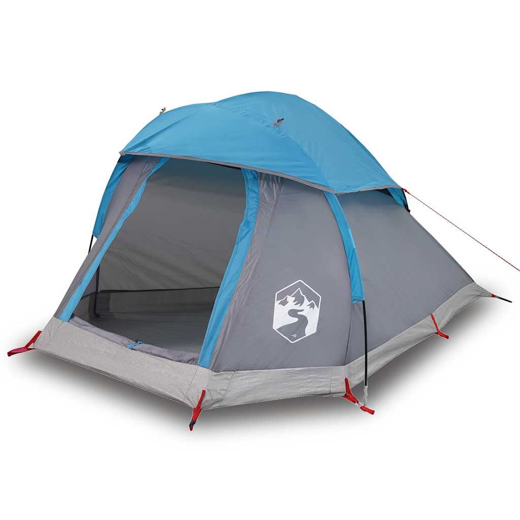 vidaXL Camping Tent Dome 1-Person Blue Waterproof 2