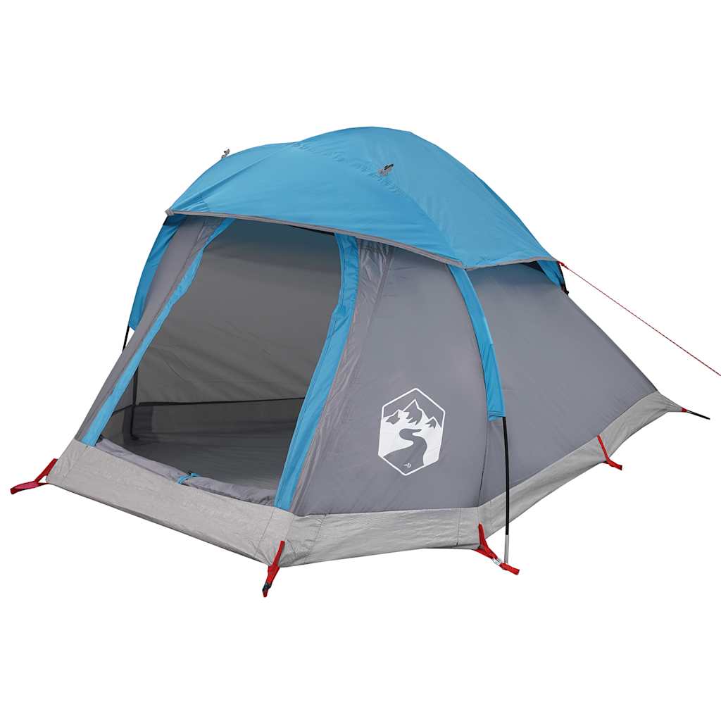 vidaXL Camping Tent Dome 1-Person Blue Waterproof 4