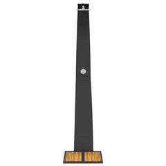 Outdoor Shower 55x60x224 cm Poly Rattan and Acacia Wood Black