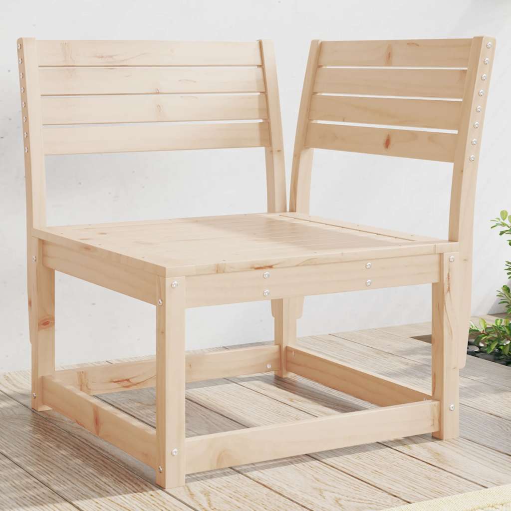 Garden Sofa Corner Solid Wood Pine in Natural Pine