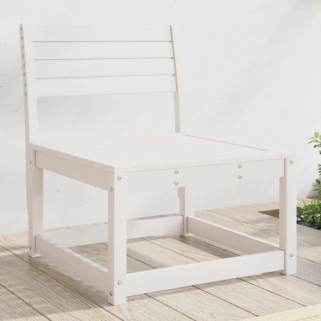 Garden Sofa Solid Wood Pine in White