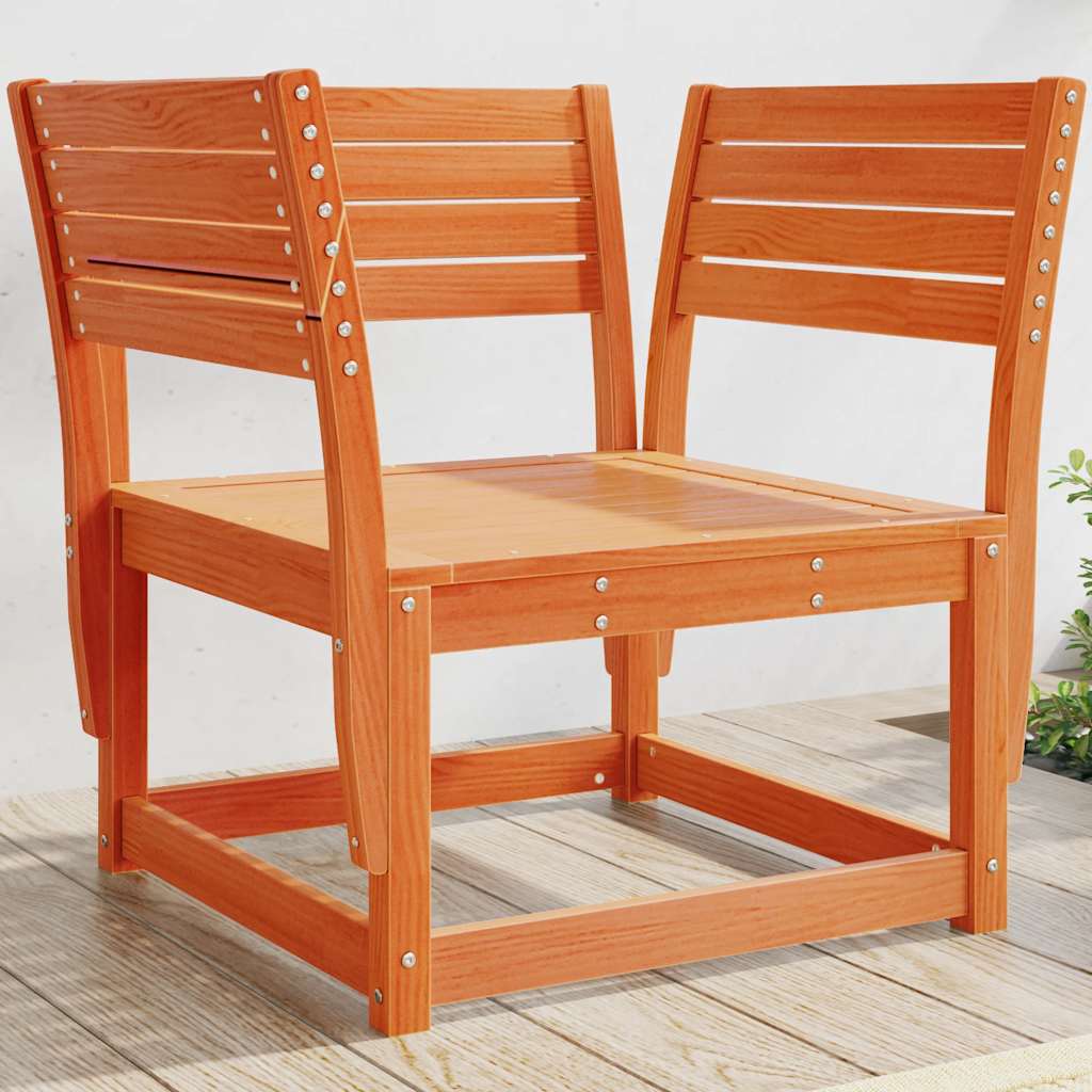 Garden Chair Solid Wood Pine in Wax Brown
