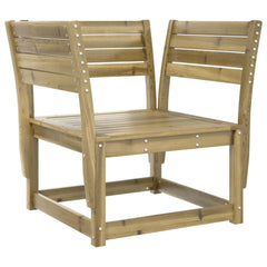 vidaXL Garden Chair | Natural Wood | Vacuum Pressure Impregnated Pinewood 2