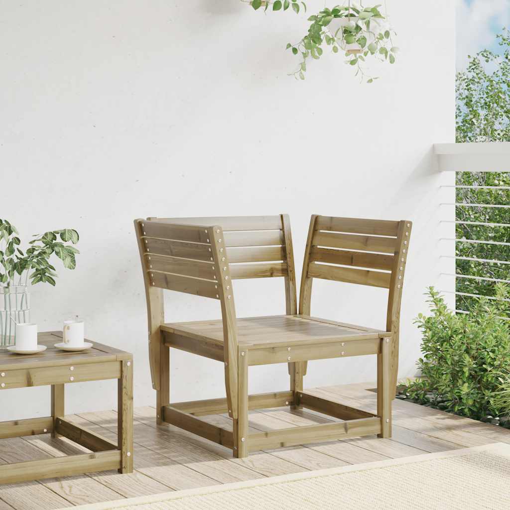 vidaXL Garden Chair | Natural Wood | Vacuum Pressure Impregnated Pinewood 3