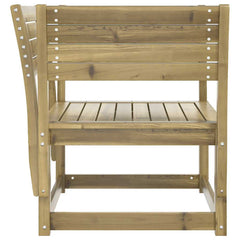 vidaXL Garden Chair | Natural Wood | Vacuum Pressure Impregnated Pinewood 5