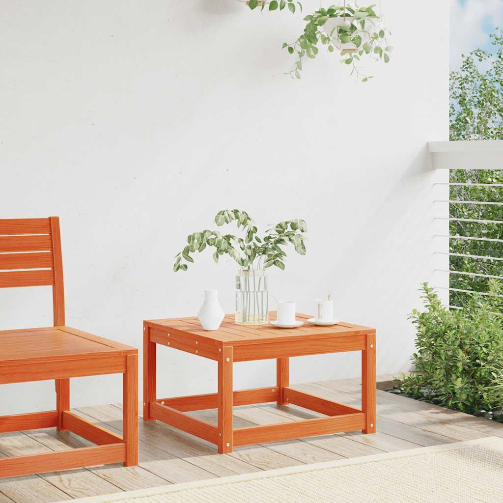 vidaXL Garden Footstool Wax Brown Solid Wood Pine 3