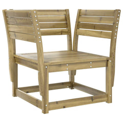 vidaXL Garden Sofa Armrest with Cushions Impregnated Wood Pine 4