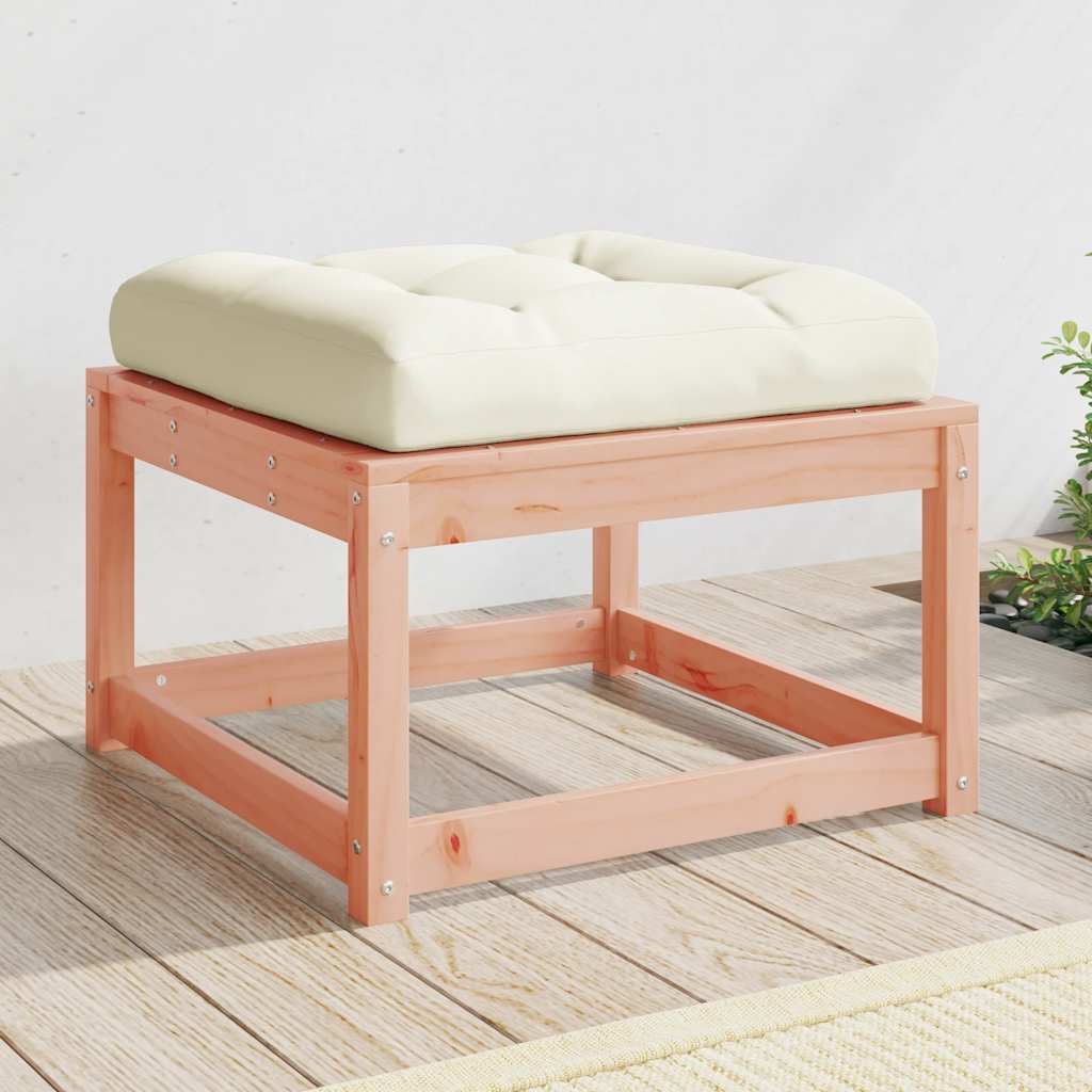 vidaXL Garden Footstool with Cushions Solid Wood Douglas 1