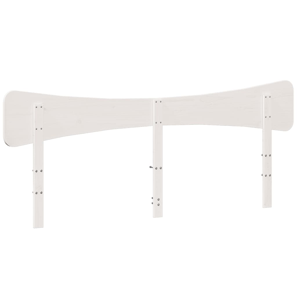 vidaXL Headboard White 200 cm Solid Wood Pine 6
