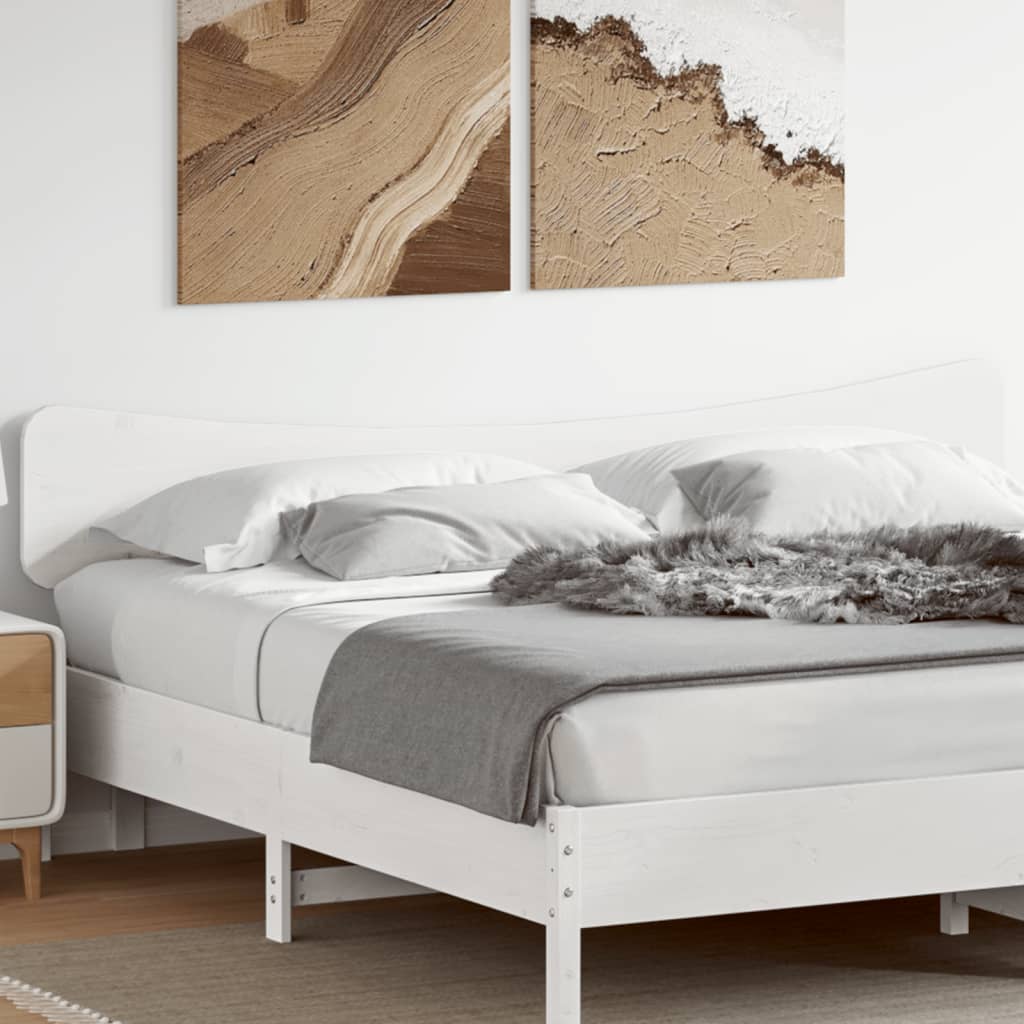 vidaXL Headboard White 200 cm Solid Wood Pine 1