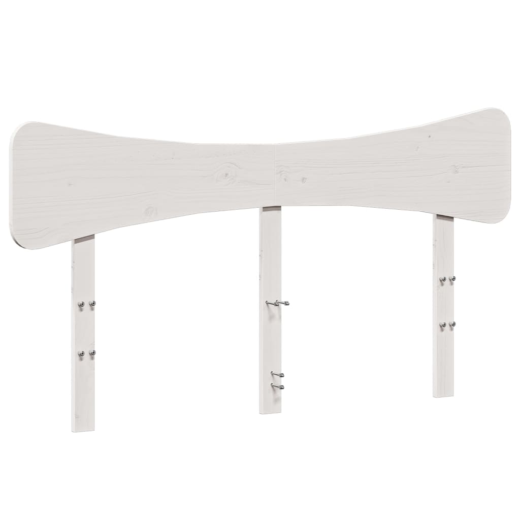 vidaXL Headboard White 150 cm Solid Wood Pine 2