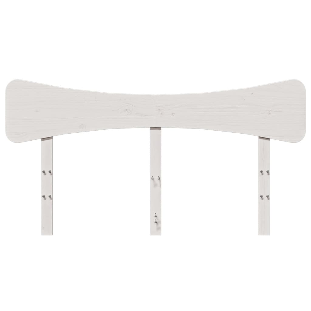 vidaXL Headboard White 150 cm Solid Wood Pine 4