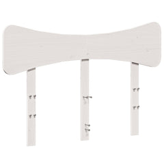 vidaXL Headboard White 135 cm Solid Wood Pine 2
