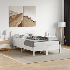 vidaXL Headboard White 135 cm Solid Wood Pine 3
