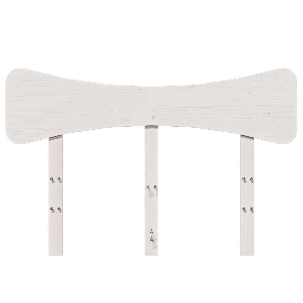 vidaXL Headboard White 135 cm Solid Wood Pine 4