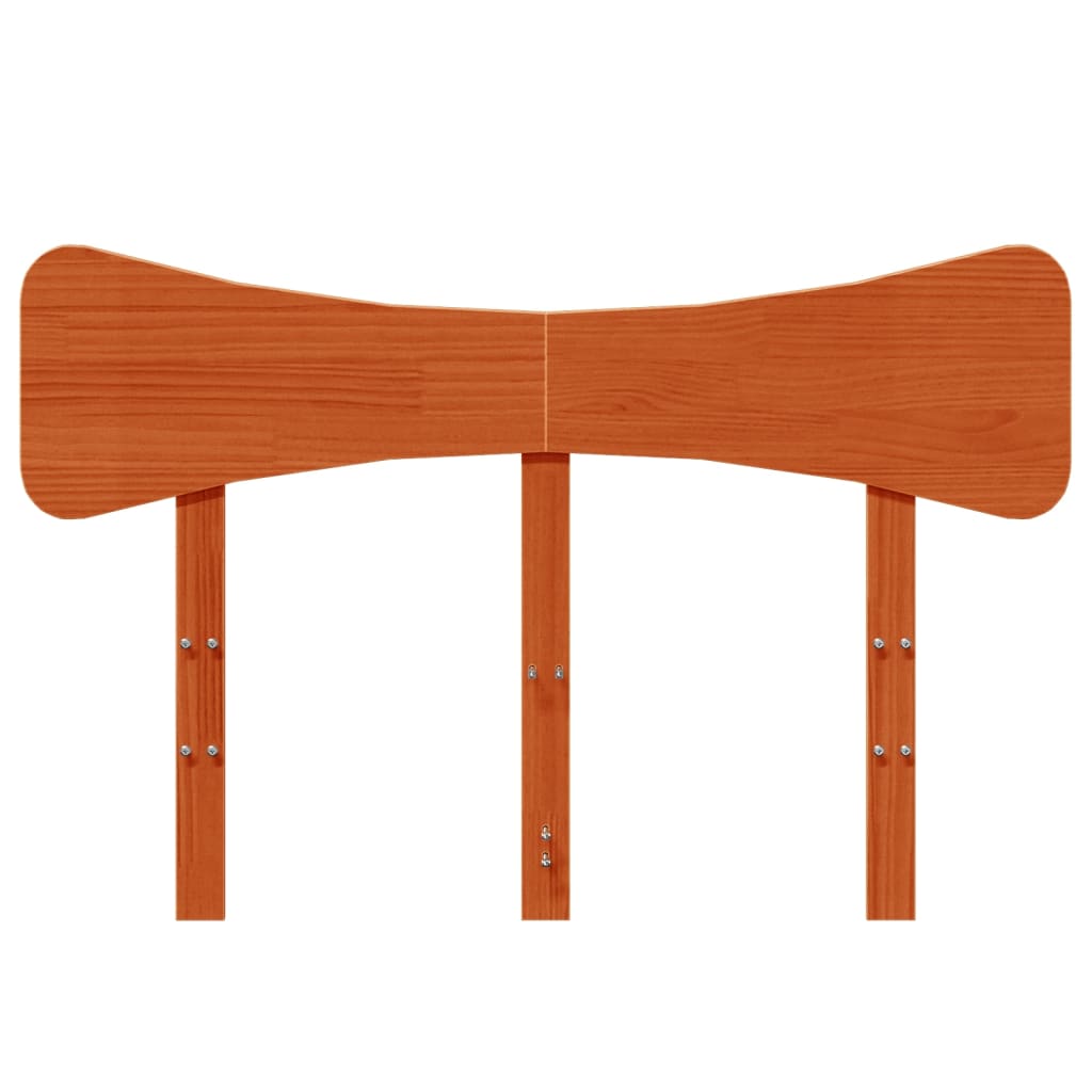 vidaXL Headboard Wax Brown 120 cm Solid Wood Pine 4