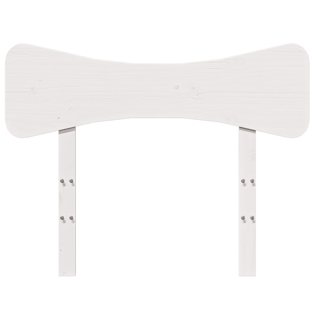 vidaXL Headboard White 100 cm Solid Wood Pine 4