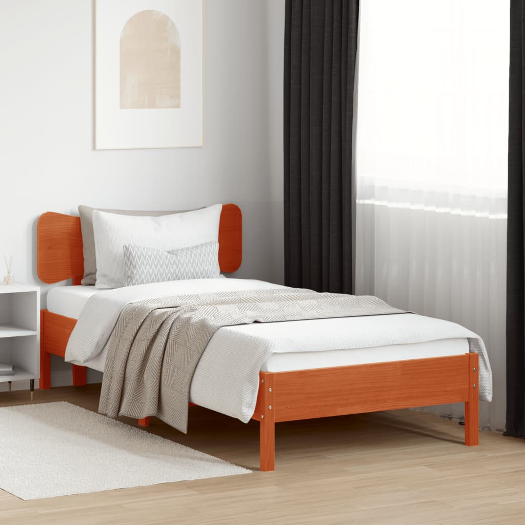 vidaXL Headboard Wax Brown 90 cm Solid Wood Pine 3