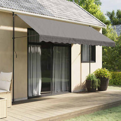 Retractable Awning 100x150 cm Fabric and Steel Anthracite Frame Anthracite 350 cm