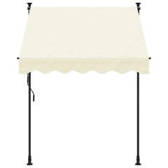 vidaXL Retractable Awning Cream 200x115 cm Fabric and Steel 3