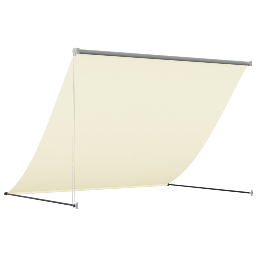vidaXL Retractable Awning Cream 200x150 cm Fabric and Steel 5