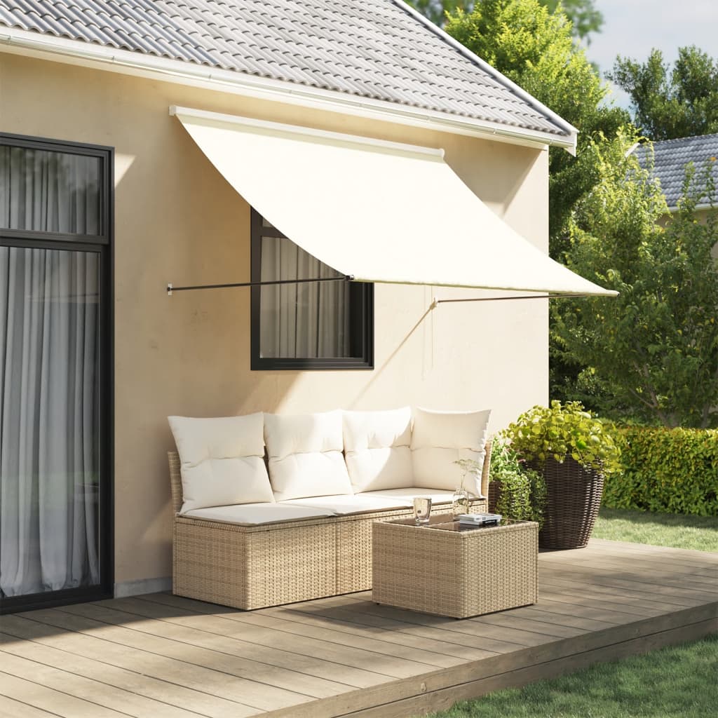 Retractable Awning Fabric and Steel Cream 200 x 150 cm