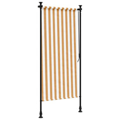 vidaXL Outdoor Roller Blind Orange and White 120x270 cm Fabric&Steel 5