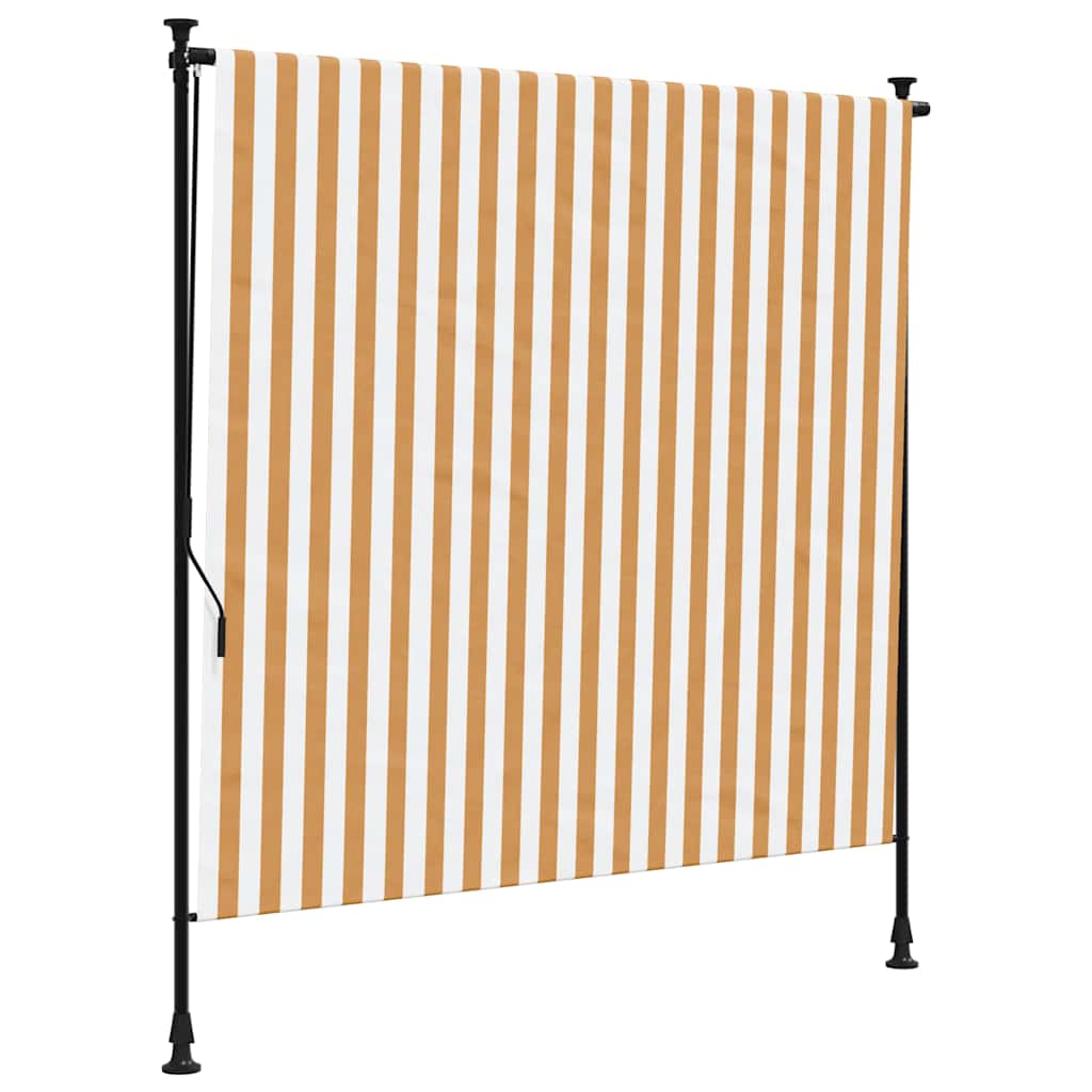 Outdoor Roller Blind 150 x 270 cm Orange and white