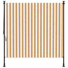 vidaXL Outdoor Roller Blind Orange and White 150x270 cm Fabric&Steel 3