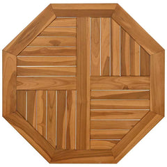 vidaXL Table Top 70x70x2.5 cm Octagonal Solid Wood Teak 2