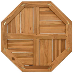 vidaXL Table Top 70x70x2.5 cm Octagonal Solid Wood Teak 5