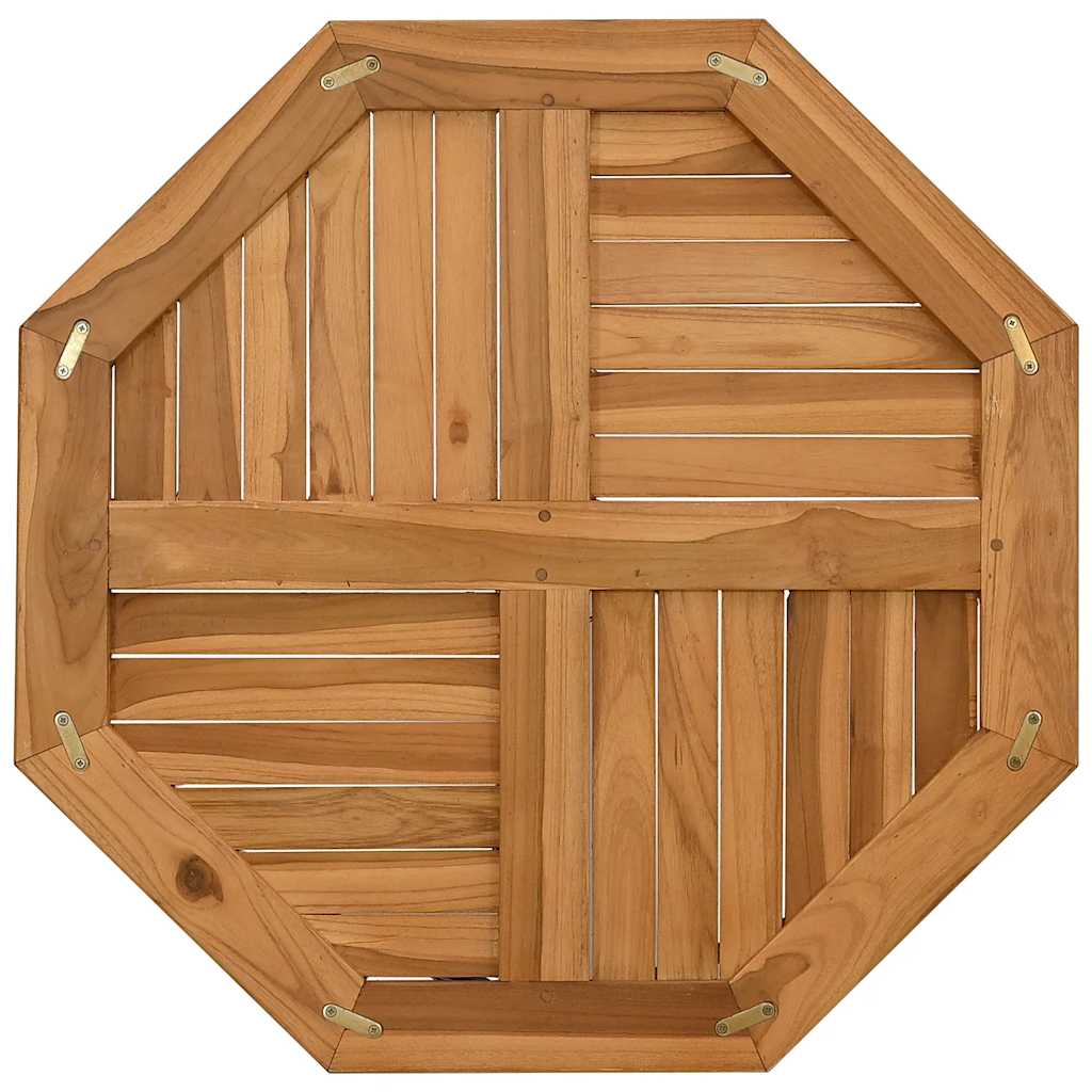 vidaXL Table Top 70x70x2.5 cm Octagonal Solid Wood Teak 5