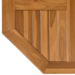 vidaXL Table Top 70x70x2.5 cm Octagonal Solid Wood Teak 6