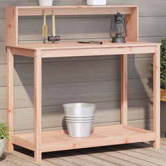 Potting Table with Shelves Solid Wood Pine Natural douglas 108 x 50 x 109,5 cm