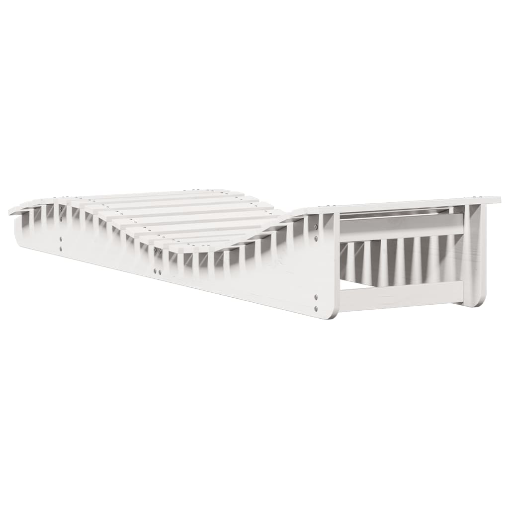 Sun Lounger 205x80x31,5 cm Solid Wood Pine 205 x 60 x 31.5 cm 2