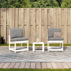 vidaXL 3 Piece Garden Lounge Set White Solid Wood Pine 3