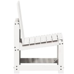 vidaXL 3 Piece Garden Lounge Set White Solid Wood Pine 5