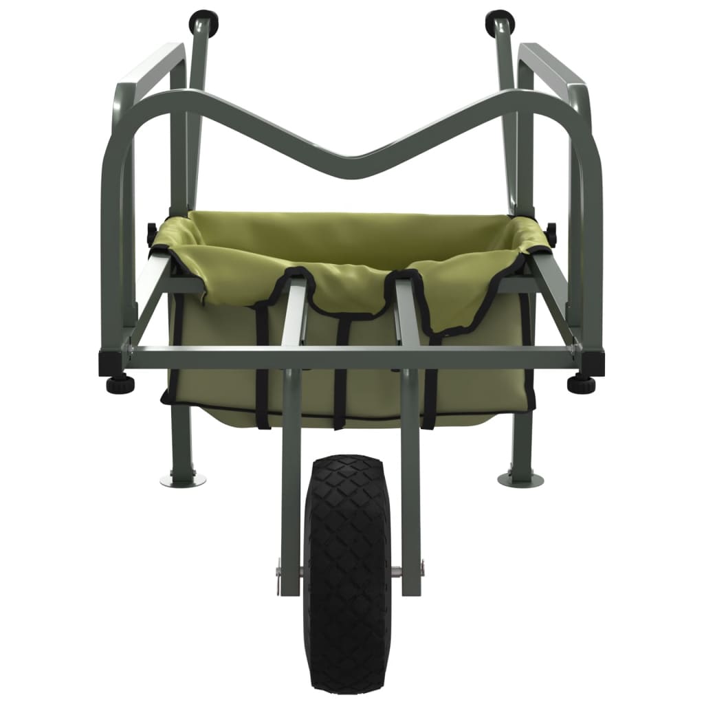Fishing Trolley Green with Powder-coated Steel 1 wheel