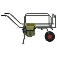 Fishing Trolley Green with Powder-coated Steel 1 wheel