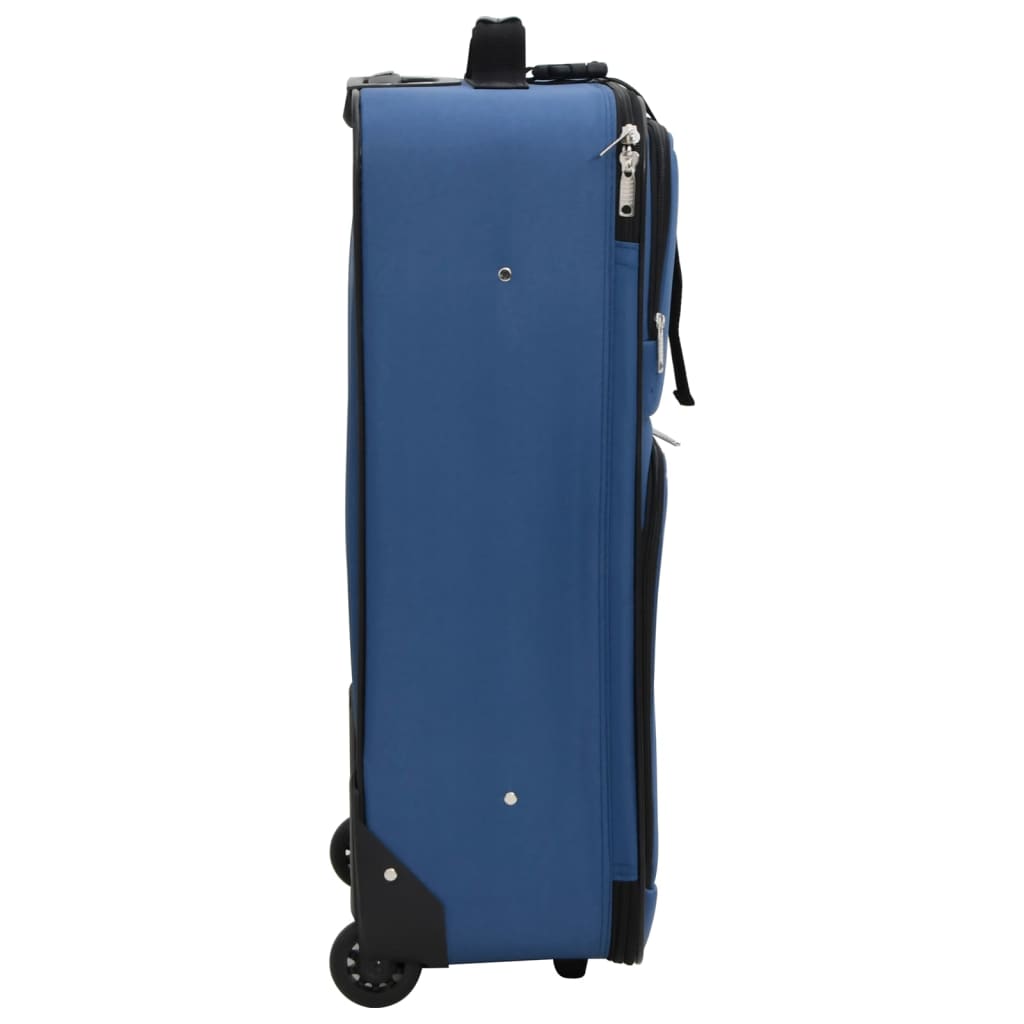 vidaXL 5 Piece Travel Luggage Set Bule Fabric 4