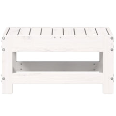 vidaXL Garden Footstool White 62x30x32 cm Solid Wood Pine 4