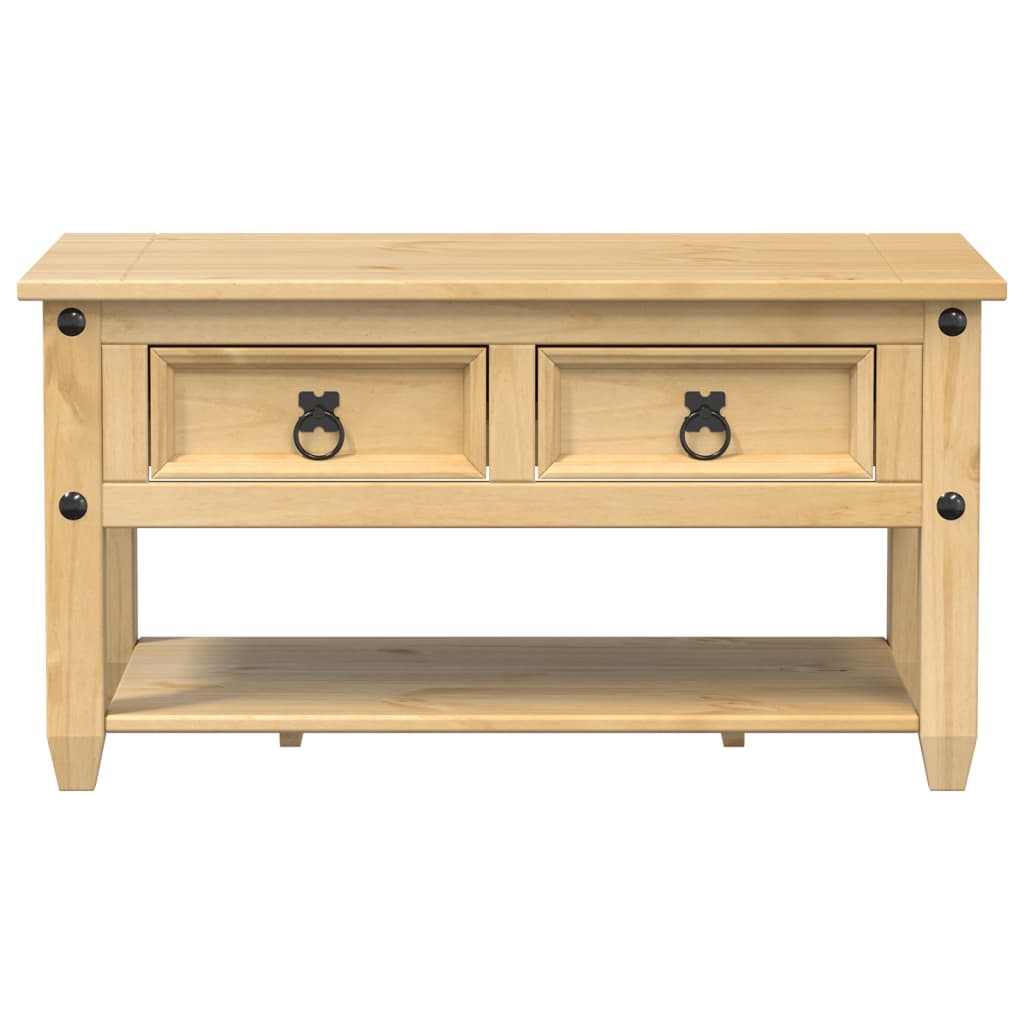 vidaXL Coffee Table with Drawers "Corona" 85x50x45 cm Solid Wood Pine 4