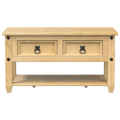 vidaXL Coffee Table with Drawers "Corona" 85x50x45 cm Solid Wood Pine 4