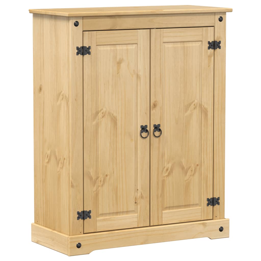 vidaXL Shoe Cabinet Corona 86x38.5x108 cm Solid Wood Pine 2