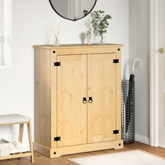 vidaXL Shoe Cabinet Corona 86x38.5x108 cm Solid Wood Pine 3