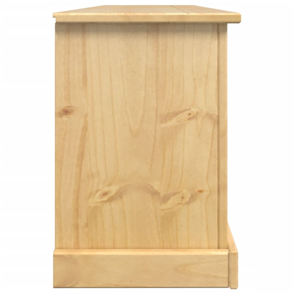 vidaXL Shoe Cabinet "Corona" 99x32x47 cm Solid Wood Pine 6