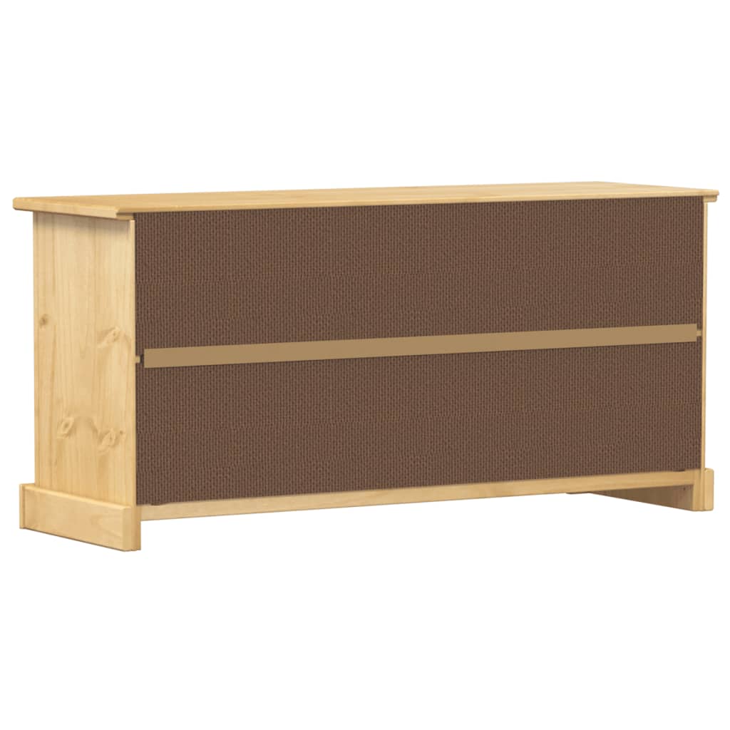 vidaXL Shoe Cabinet "Corona" 99x32x47 cm Solid Wood Pine 5