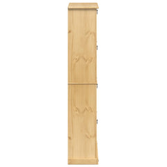 vidaXL Shoe Cabinet "Corona" 99x32x163,5 cm Solid Wood Pine 6