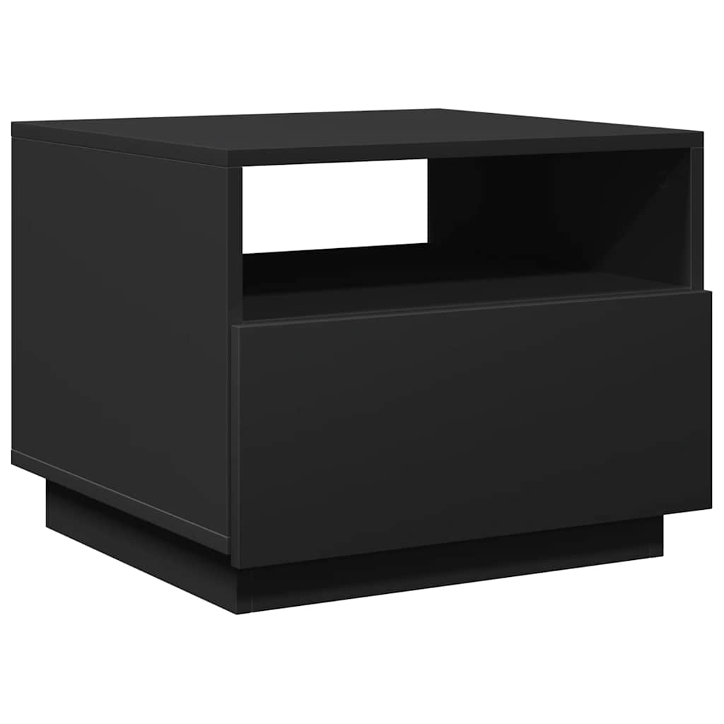 vidaXL Coffee Table with LED Lights Black 50x49x40 cm 3
