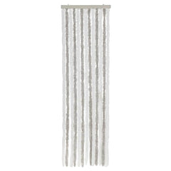 vidaXL Fly Curtain Light Grey and White 56x185 cm Chenille 3